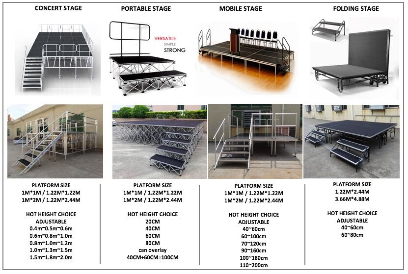 the portable stage platform type.