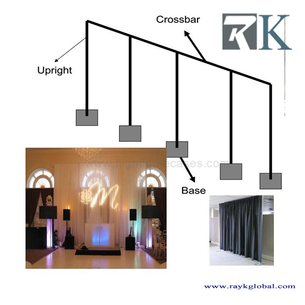 stage wedding pipe drape backdrop system