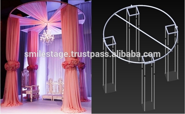 pipe drape round wedding tent