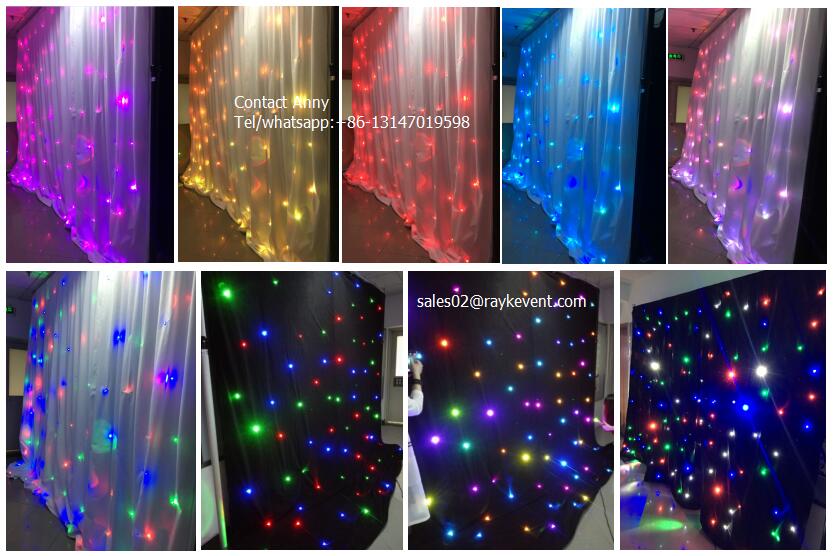 LED/RGB star curtain backdrop kits