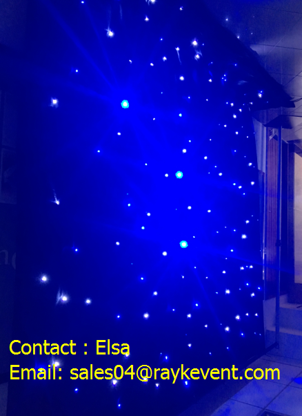 led light star curtain