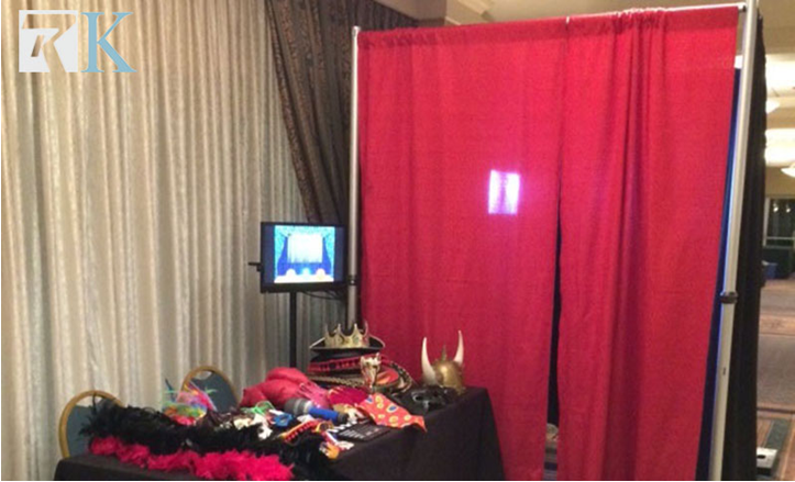 pipe and drape photo booth