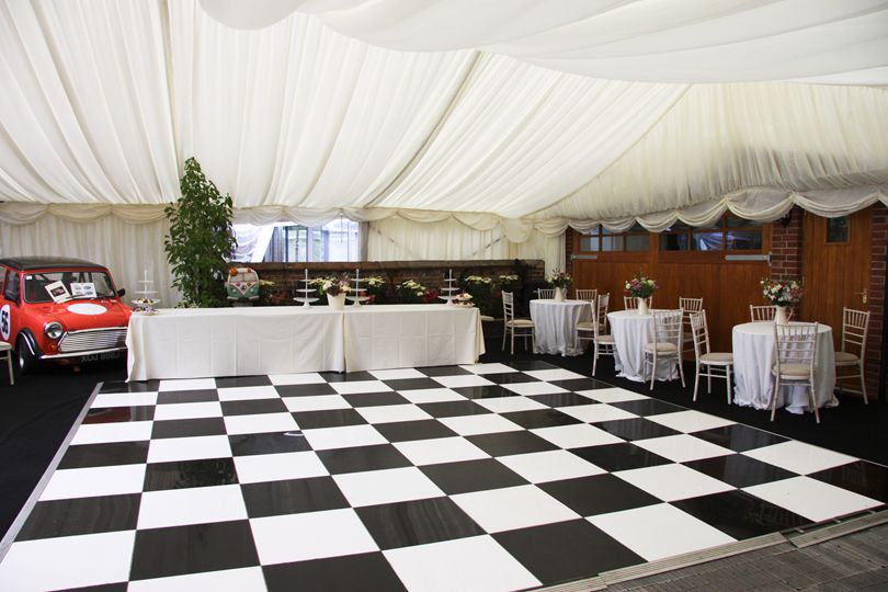 white and black dance floor