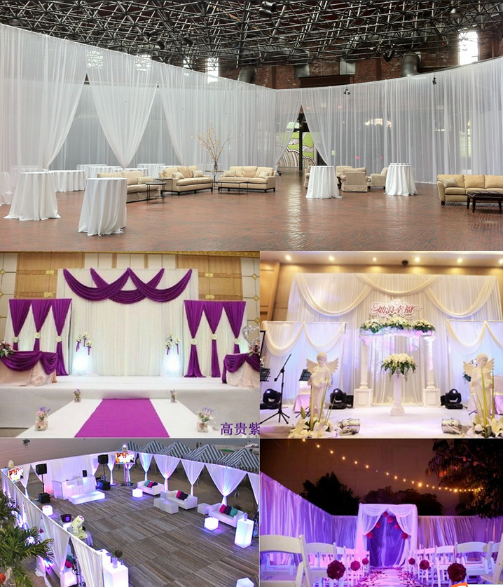 RK products of pipe and drapes wedding show