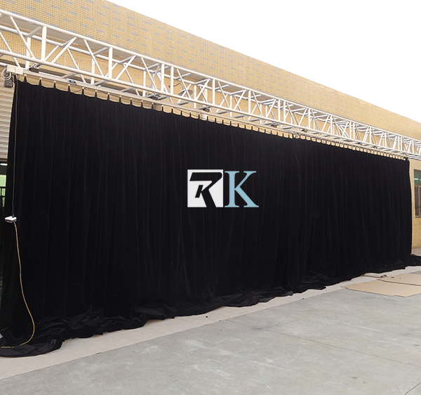 motorized stage curtain]